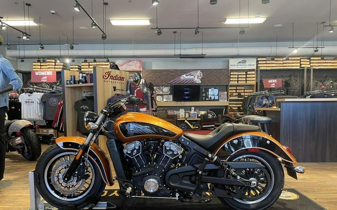 2023 Indian Motorcycle® Scout® ABS Icon Riot Orange Metallic/Black Metallic