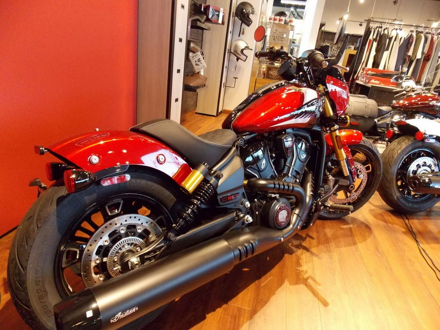 2025 Indian Motorcycle® 101 Scout® Sunset Red Metallic with Graphics