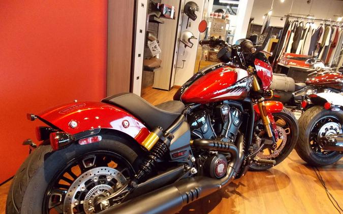 2025 Indian Motorcycle® 101 Scout® Sunset Red Metallic with Graphics