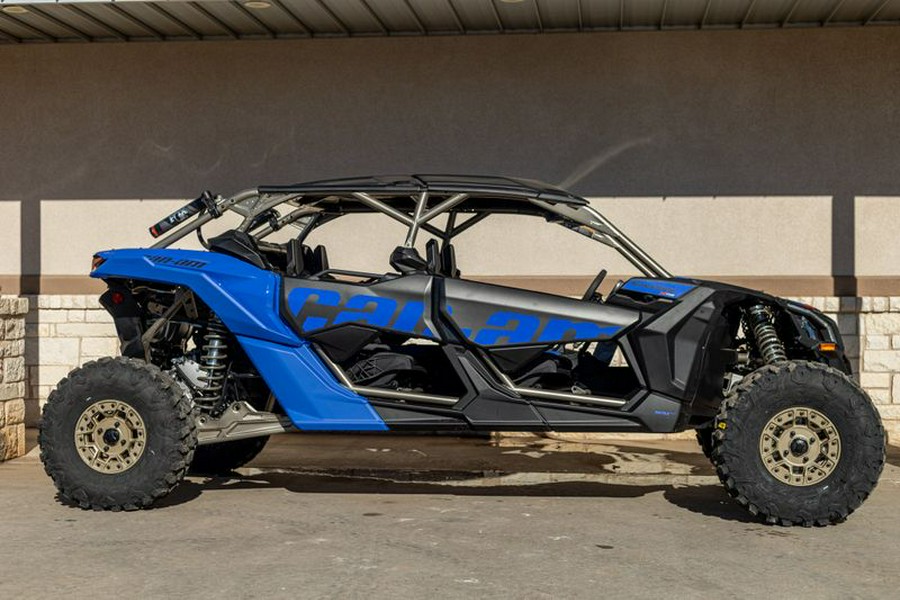 New 2024 CAN-AM MAVERICK X3 MAX X RS TURBO RR DAZZLING BLUE AND CARBON BLACK