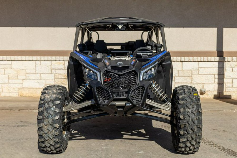 New 2024 CAN-AM MAVERICK X3 MAX X RS TURBO RR DAZZLING BLUE AND CARBON BLACK