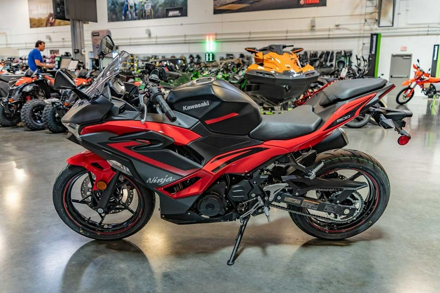 2024 Kawasaki Ninja® 500 ABS Passion Red/Metallic Flat Spark Black