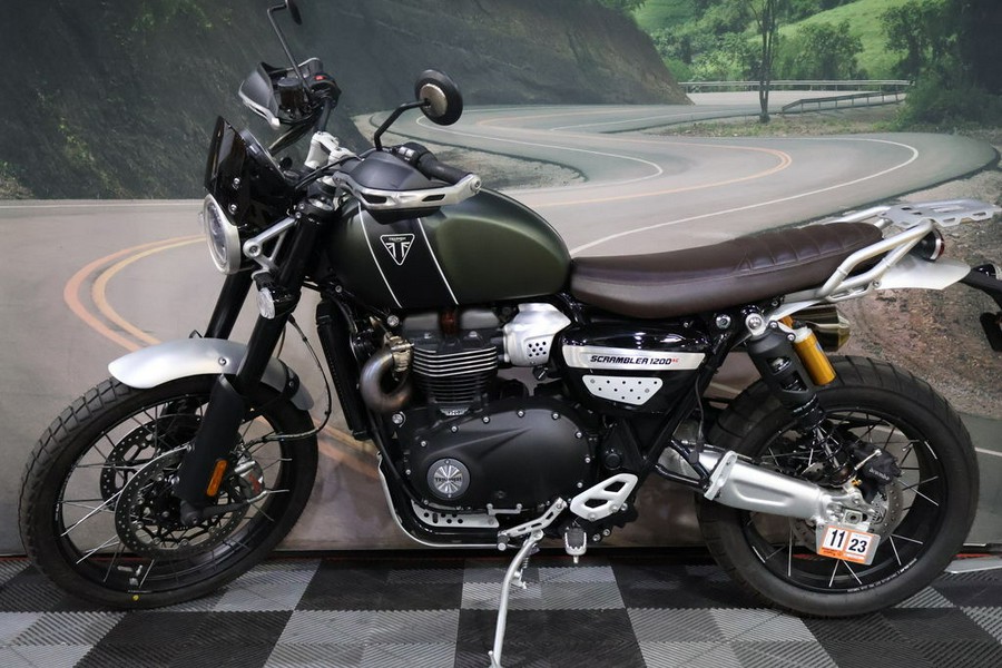 2022 Triumph Scrambler 1200 XC Matt Khaki Green Matt Jet Black