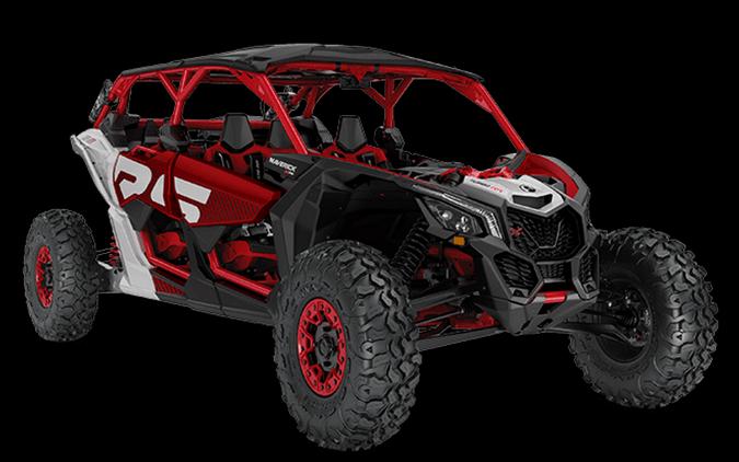 New 2024 CAN-AM MAVERICK X3 MAX X RS WITH SMARTSHOX TURBO RR FIERY RED AND HYPER SILVER