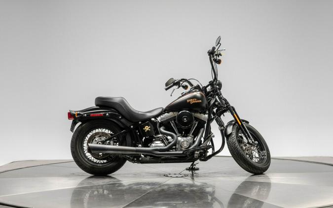 2009 HARLEY-DAVIDSON FLSTSB CROSS BONES in black denim with 10,007 miles