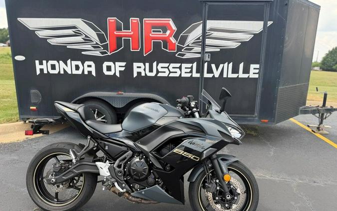 2024 Kawasaki Ninja® 650 ABS Metallic Matte Dark Gray/Metallic Spark Black