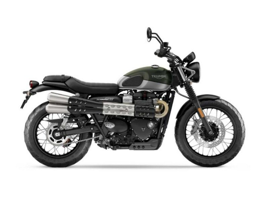 2019 Triumph Street Scrambler Matt Khaki and Aluminum Silver