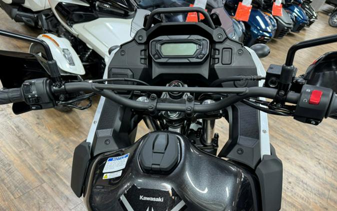 2025 Kawasaki KLR 650 S Pearl Crystal WhiteMetallic Carbon Gray