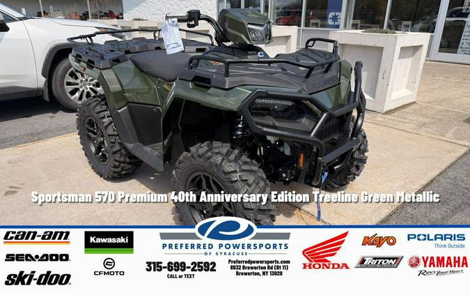 2026 Sportsman 570 Premium 40th Anniversary Edition Treeline Green Metallic - Polaris