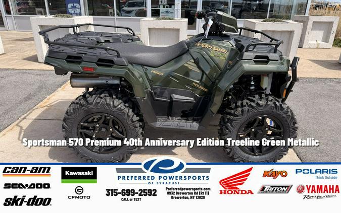 2026 Sportsman 570 Premium 40th Anniversary Edition Treeline Green Metallic - Polaris