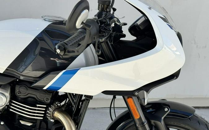 2026 Triumph Thruxton 400 Pearl Metallic White Storm Grey
