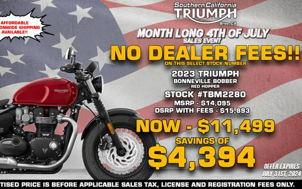 2023 Triumph Bonneville Bobber Red Hopper