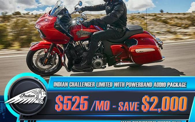 2024 Indian Motorcycle® Challenger® Limited with PowerBand Audio Package Sunset Red Metallic