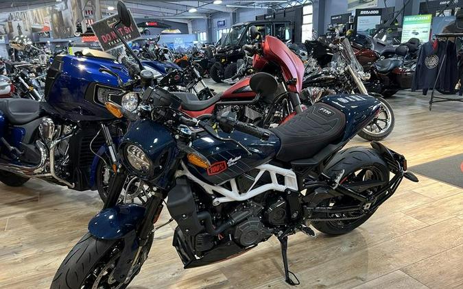 2024 Indian Motorcycle® FTR x 100% R Carbon Blue Candy Carbon