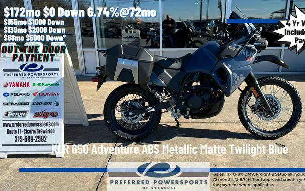 2024 Kawasaki KLR 650 Adventure ABS Metallic Matte Twilight Blue