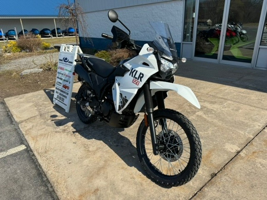 2024 Kawasaki KLR 650 Pearl Crystal White/Metallic Carbon Gray