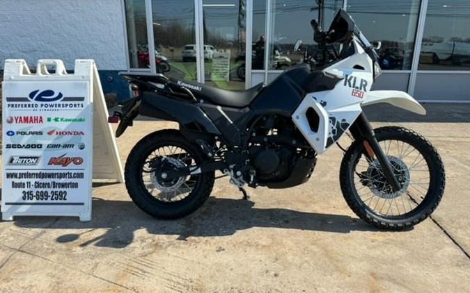 2024 Kawasaki KLR 650 Pearl Crystal White/Metallic Carbon Gray