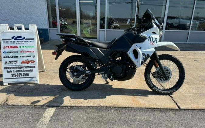 2024 Kawasaki KLR 650 S Pearl Crystal White/Metallic Carbon Gray