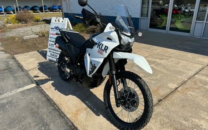 2024 Kawasaki KLR 650 S Pearl Crystal White/Metallic Carbon Gray