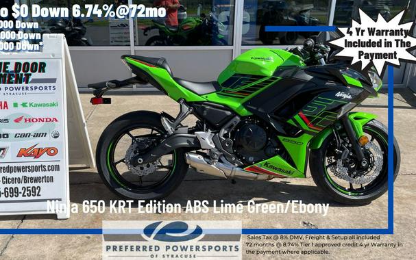 2024 Kawasaki Ninja 650 KRT Edition ABS Lime Green/Ebony