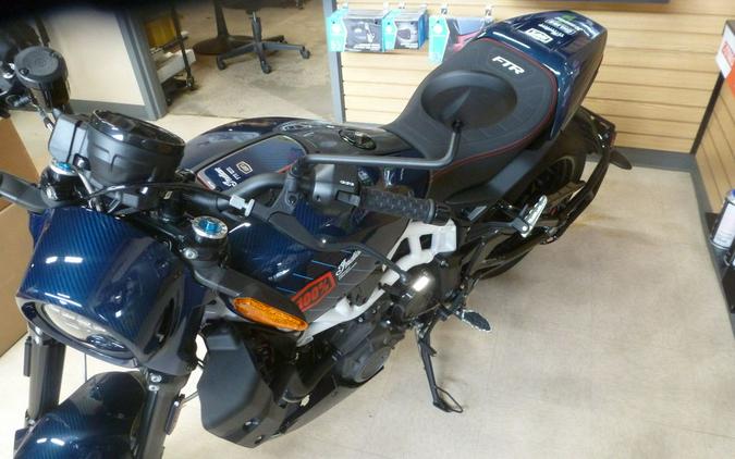 2024 Indian Motorcycle® FTR x 100% R Carbon Blue Candy Carbon