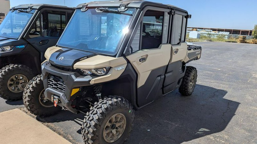 New 2025 CAN-AM DEFENDER MAX LIMITED CAB HD10 DESERT TAN AND STEALTH BLACK