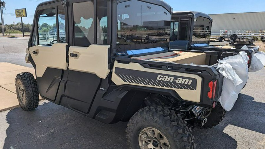 New 2025 CAN-AM DEFENDER MAX LIMITED CAB HD10 DESERT TAN AND STEALTH BLACK