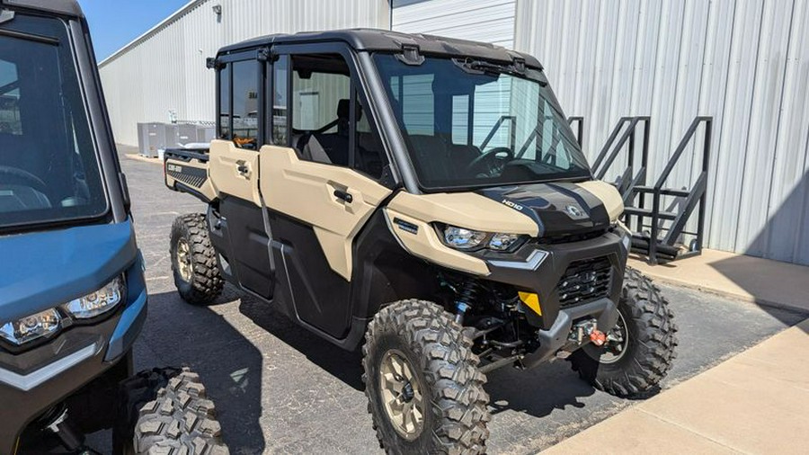 New 2025 CAN-AM DEFENDER MAX LIMITED CAB HD10 DESERT TAN AND STEALTH BLACK