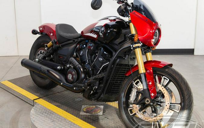 2025 Indian 101 Scout Sunset Red Metallic With Graphics