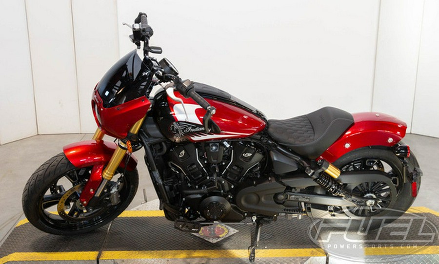 2025 Indian 101 Scout Sunset Red Metallic With Graphics