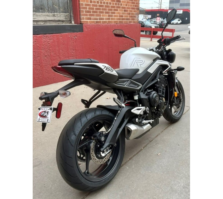 2024 Triumph Street Triple 765 R Crystal White