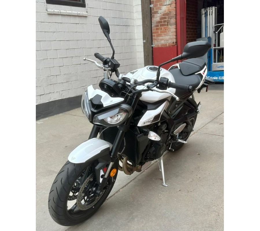 2024 Triumph Street Triple 765 R Crystal White