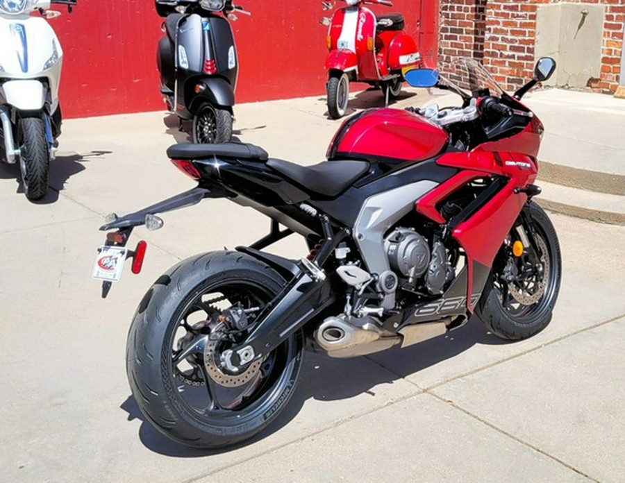 2025 Triumph Daytona 660 Carnival RedSapphire Black