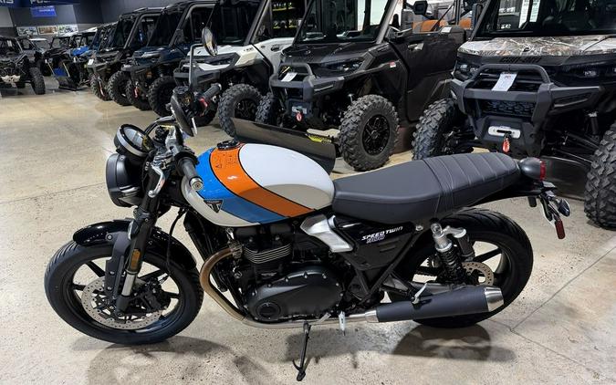 2026 Triumph Speed Twin 900 Pure White/Maui Blue/Tangerine Orange