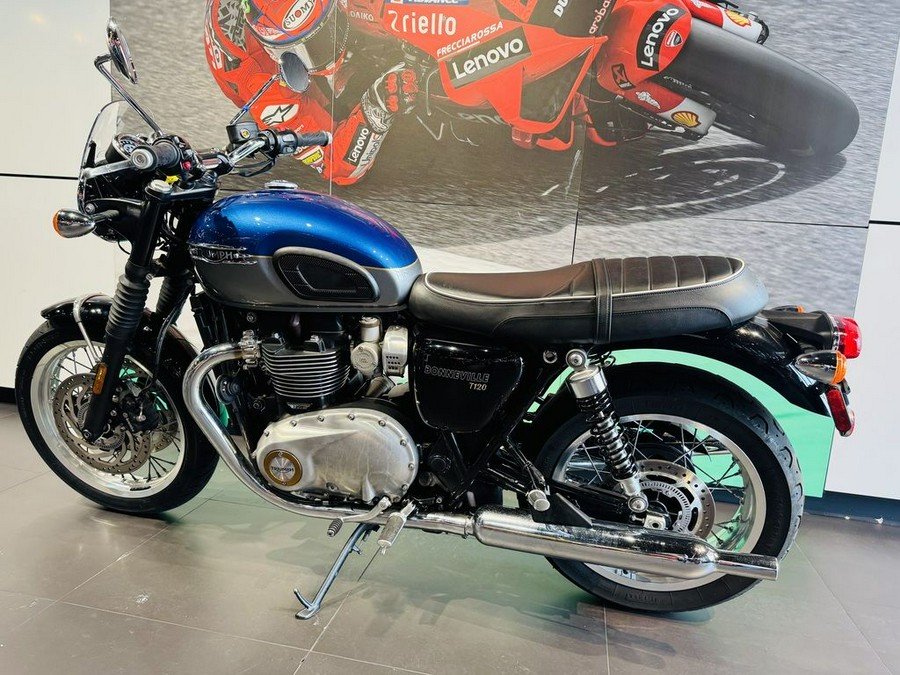 2022 Triumph Bonneville T120 Cobalt Blue/Silver Ice