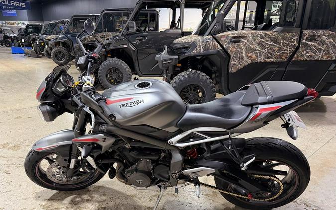 2022 Triumph Street Triple R Matte Silver Ice