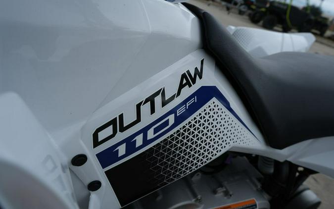 New 2025 POLARIS OUTLAW 110 EFI BRIGHT WHITE AND BLUE