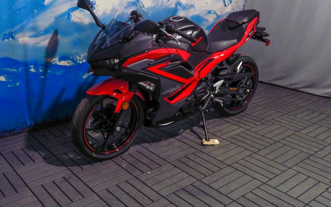 2024 Kawasaki Ninja® 500 ABS Passion Red/Metallic Flat Spark Black