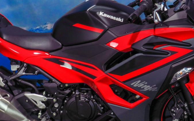 2024 Kawasaki Ninja® 500 ABS Passion Red/Metallic Flat Spark Black