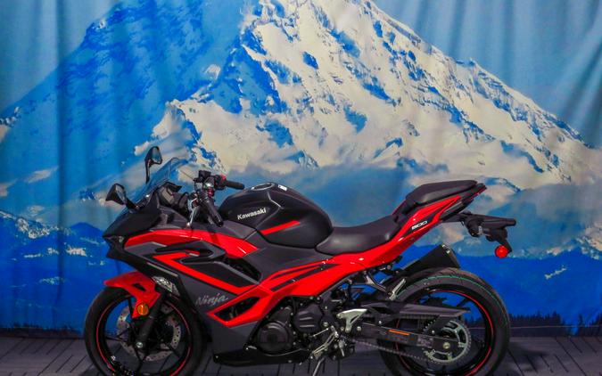 2024 Kawasaki Ninja® 500 ABS Passion Red/Metallic Flat Spark Black