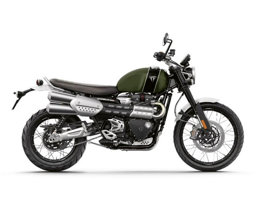 2022 Triumph Scrambler 1200 XC Matt Khaki Green Matt Jet Black