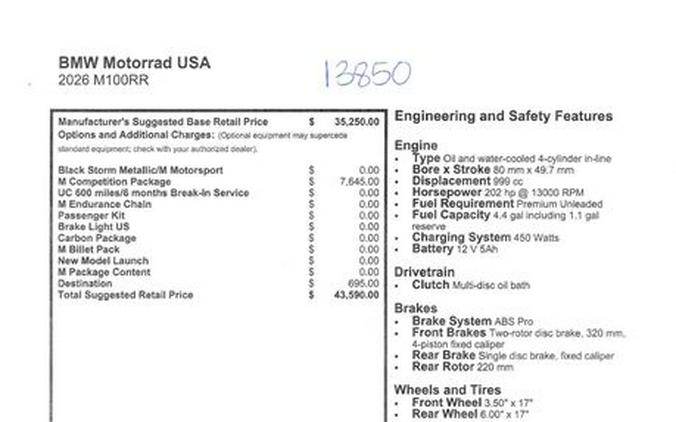 2026 BMW M1000RR Inventory - Get 4.9% APR financing or up to $1,300 off MSRP on select 2026 models*