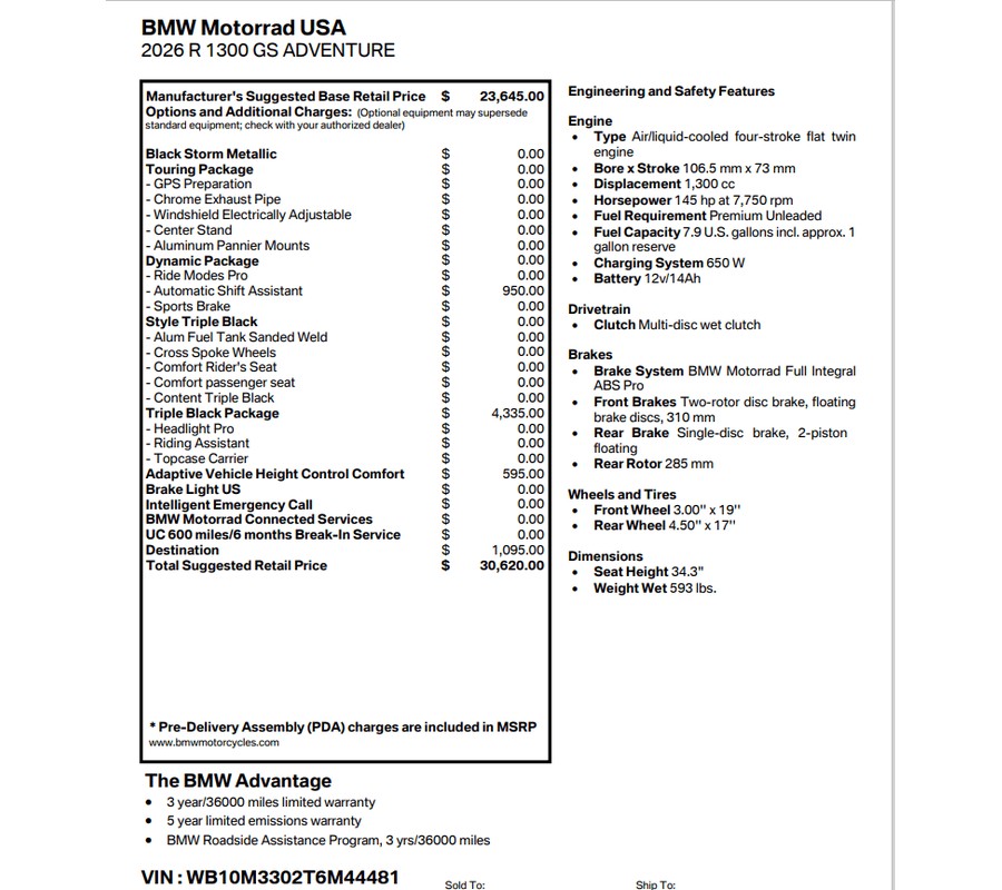 2026 BMW R 1300 GS ADVENTURE