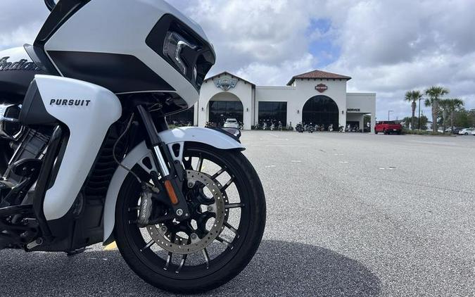 2024 Indian Motorcycle® Pursuit® Dark Horse® w/PowerBand Audio Pkg Icon Ghost White Metallic Smoke
