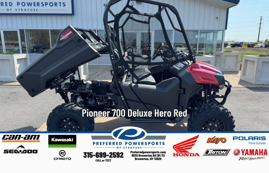 2025 Honda Pioneer 700 Deluxe Hero Red