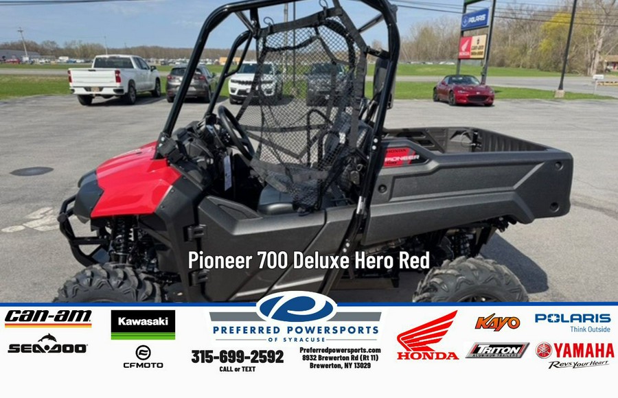 2025 Honda Pioneer 700 Deluxe Hero Red
