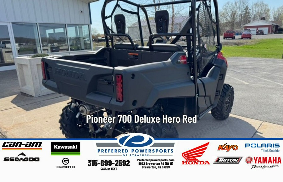 2025 Honda Pioneer 700 Deluxe Hero Red