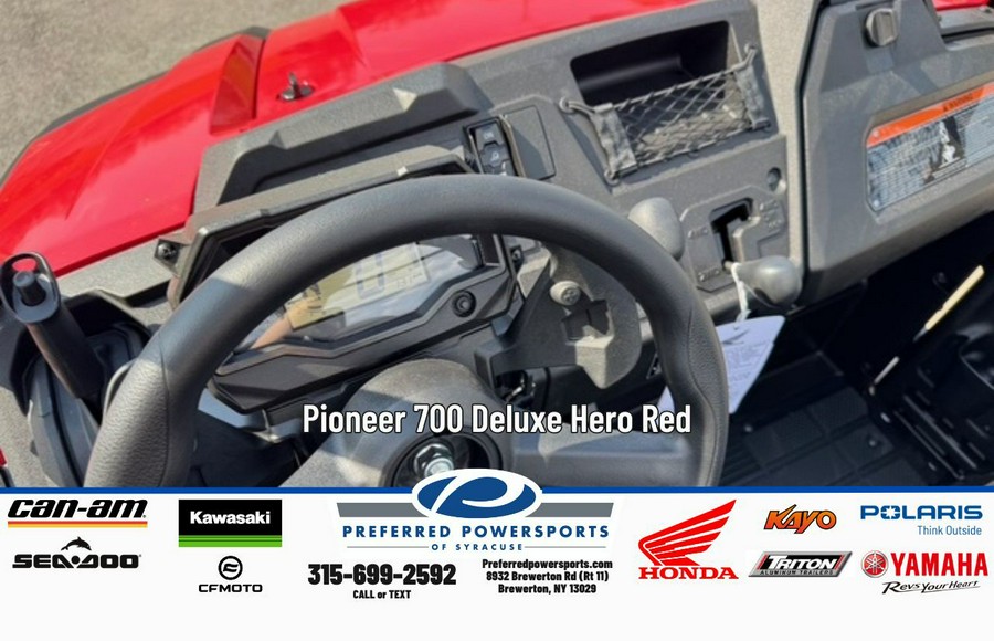 2025 Honda Pioneer 700 Deluxe Hero Red