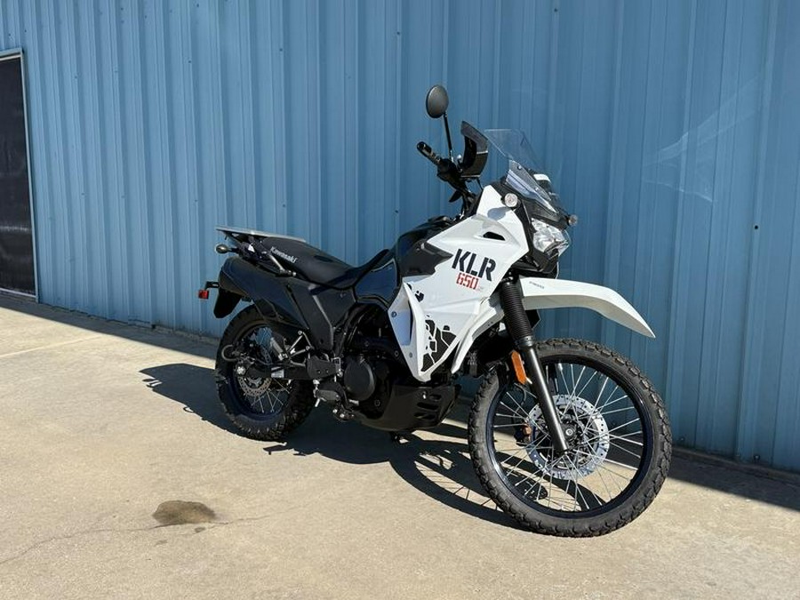2025 Kawasaki KLR®650 S Pearl Crystal White/Metallic Carbon Gray