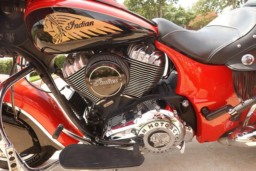 2017 Indian Chieftain Wildfire Red Over Thunder Black